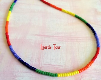 Rainbow - Multicolor Necklace,  Waterproof Multicolor Unisex Necklace, Gift for her, Gift for him