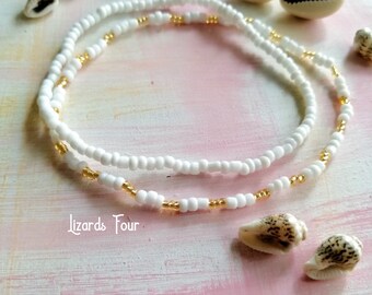 ボヘミアンシックなヘンプブレスレットまたはアンクレットセット