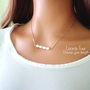 Pearl Choker Necklace: Stainless Steel Dainty Minimalist Necklace
