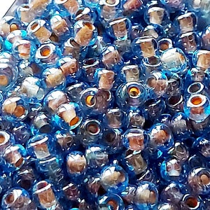 4mm Blue Seed Beads 40g, DIY jewelry making, Craft Supplies, Transparent Beads, B212