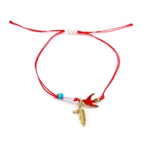 Greek Martaki March Spring Bracelet, Red String Bracelet