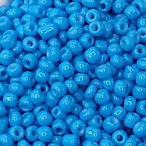 3mm Blue Seed Beads, Small Blue Rocailles, DIY jewelry making, Craft Supplies, B372