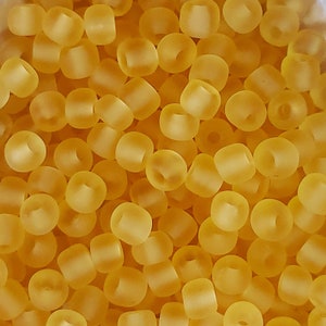 4 mm Smokey Yellow Seed Beads, szklane koraliki Seed w kolorze żółtym Rocailles, DIY biżuteria, materiały rzemieślnicze, B227