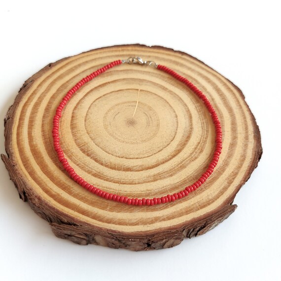 Boho Chic Red Necklace