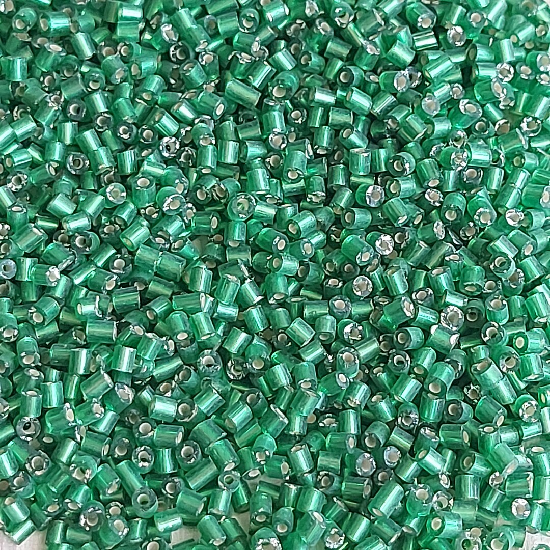 30gr Green Bugle Glass Beads 2mm Tube Seed Beads Short Tube Etsy