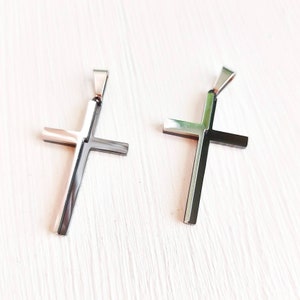High Quality 316L Stainless Steel Cross Pendant, Hypoallergenic, Gift for him