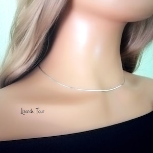 Dainty Snake Chain Necklace: Stainless Steel Layering Necklace, Minimalist Style