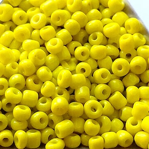 4 mm, żółte koraliki nasienne, szklane koraliki nasienne żółte kolor rocailles, tworzenie biżuterii DIY, artykuły rzemieślnicze, B219
