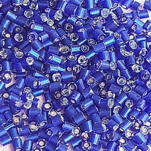 Cobalt Blue Tube Glass Seed Beads 2mm: DIY Jewelry Supplies