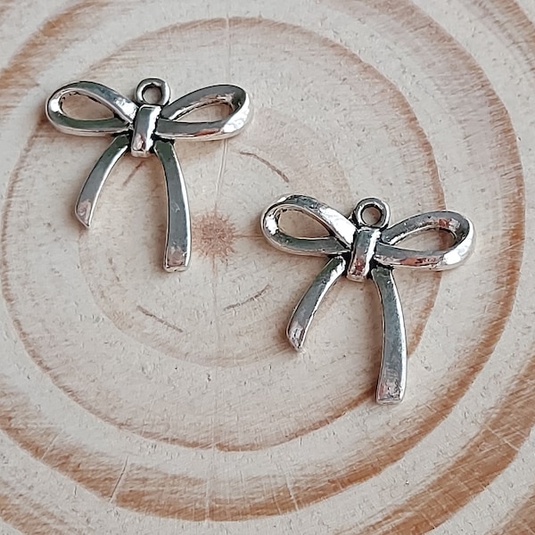 2PCS | Pendentif à breloque nœud en argent