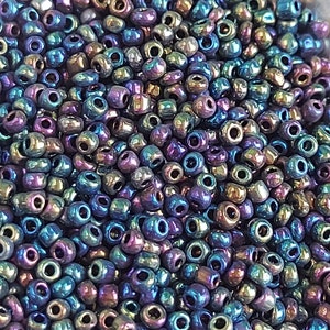 2mm Iridescent Opaque Seed Beads 40g , Glass Seed Beads Rocailles Iridescent, B327