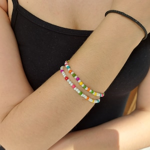 Colorful Beaded Stacking Bracelets: Howlite & Pearl Stretch Bracelet Set
