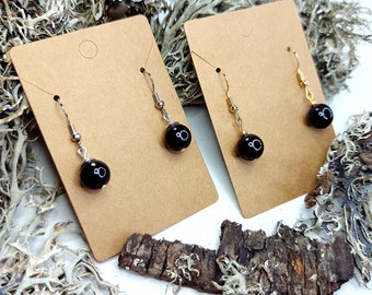 Black Pearl Earrings, Simple Earrings