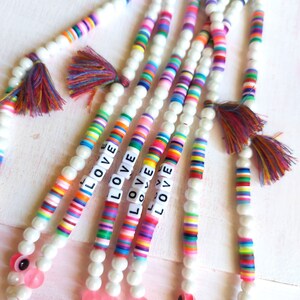 Love Multicolor Phone Strap, Tassel Evil eye Colorful Phone Cord Holder