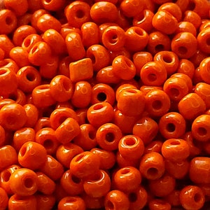 4mm Orange Glass Seed Beads: DIY Jewelry Making Supplies