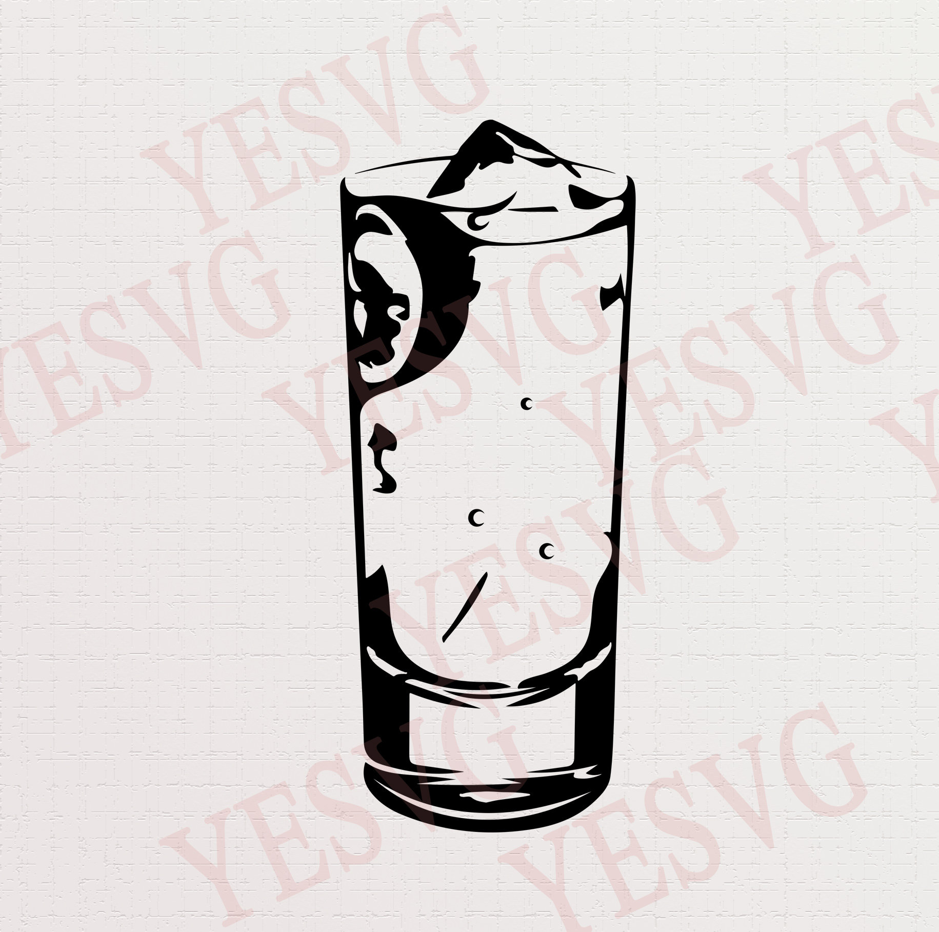 Gin glass Svg gin svgGin and tonic clipart on the rocks Etsy
