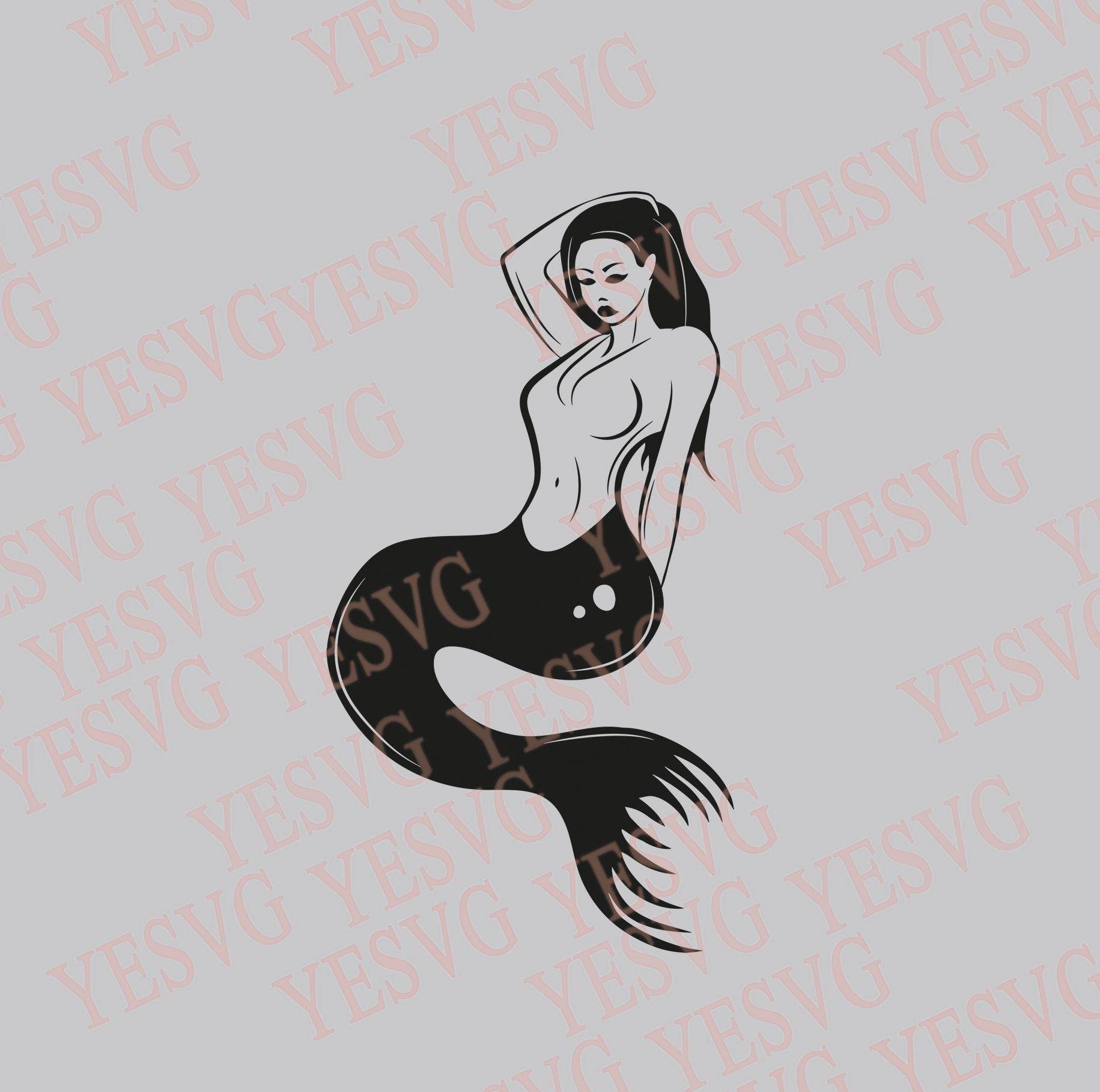 Mermaid SVG, Siren Myth, Legend, Sea Ocean Maritime Vector, Sailors