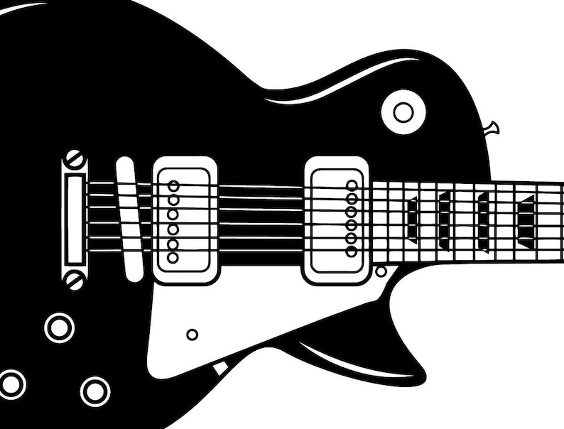 Download Gibson Les Paul electric guitar SVG file Guitar clipart cut | Etsy