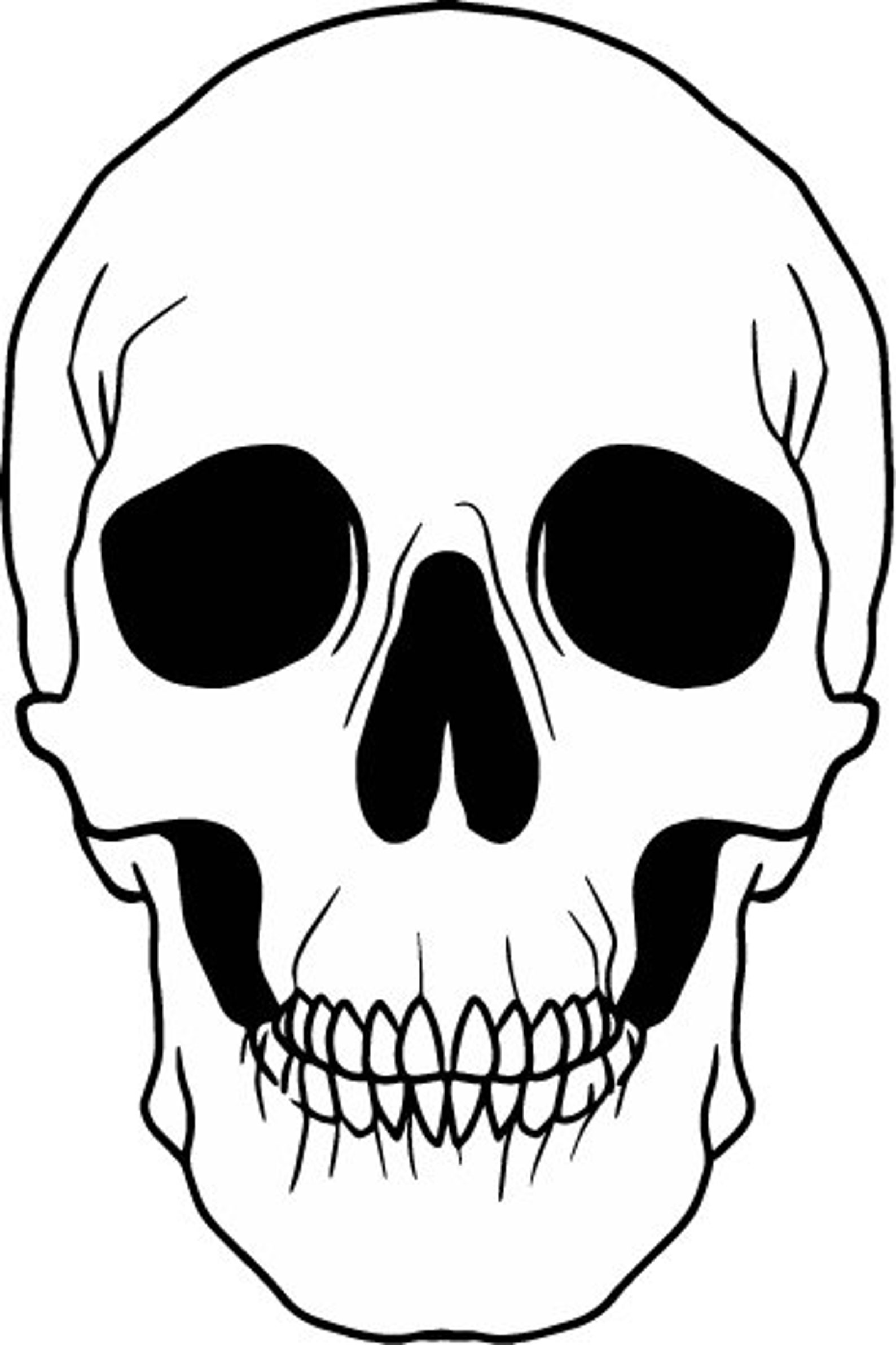 Printable Skeleton Head Template