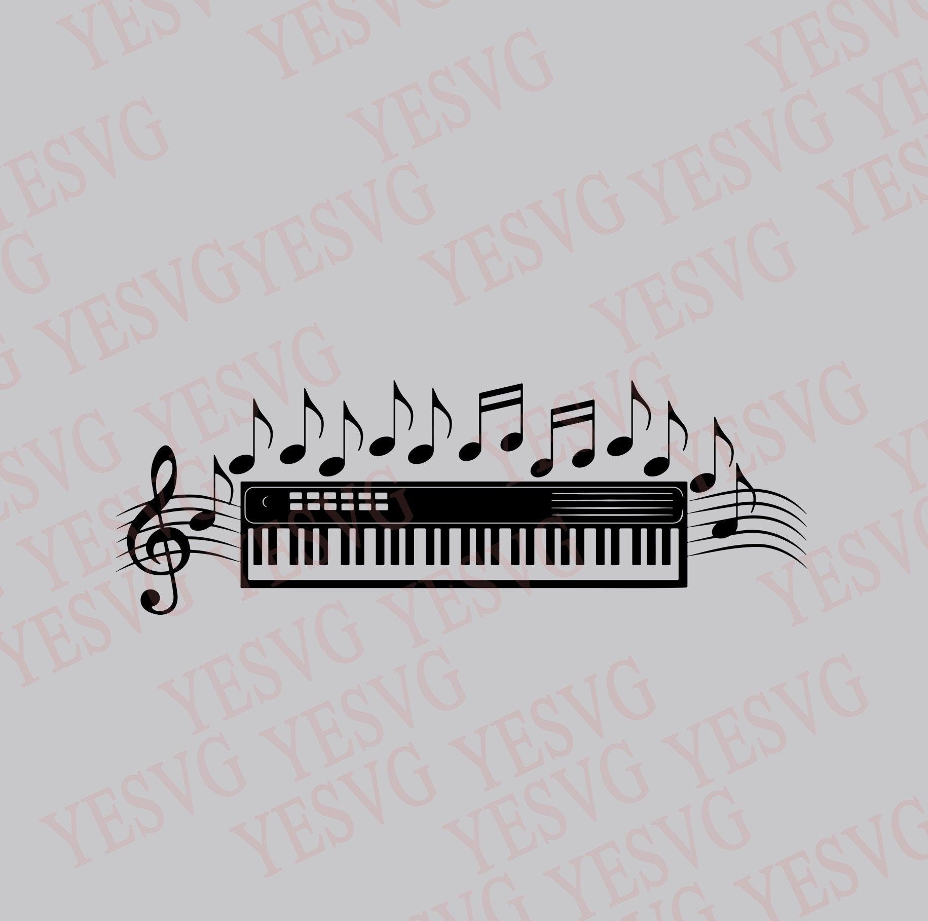 Synthesizer Flat Music Piano Keyboard Vector : image vectorielle