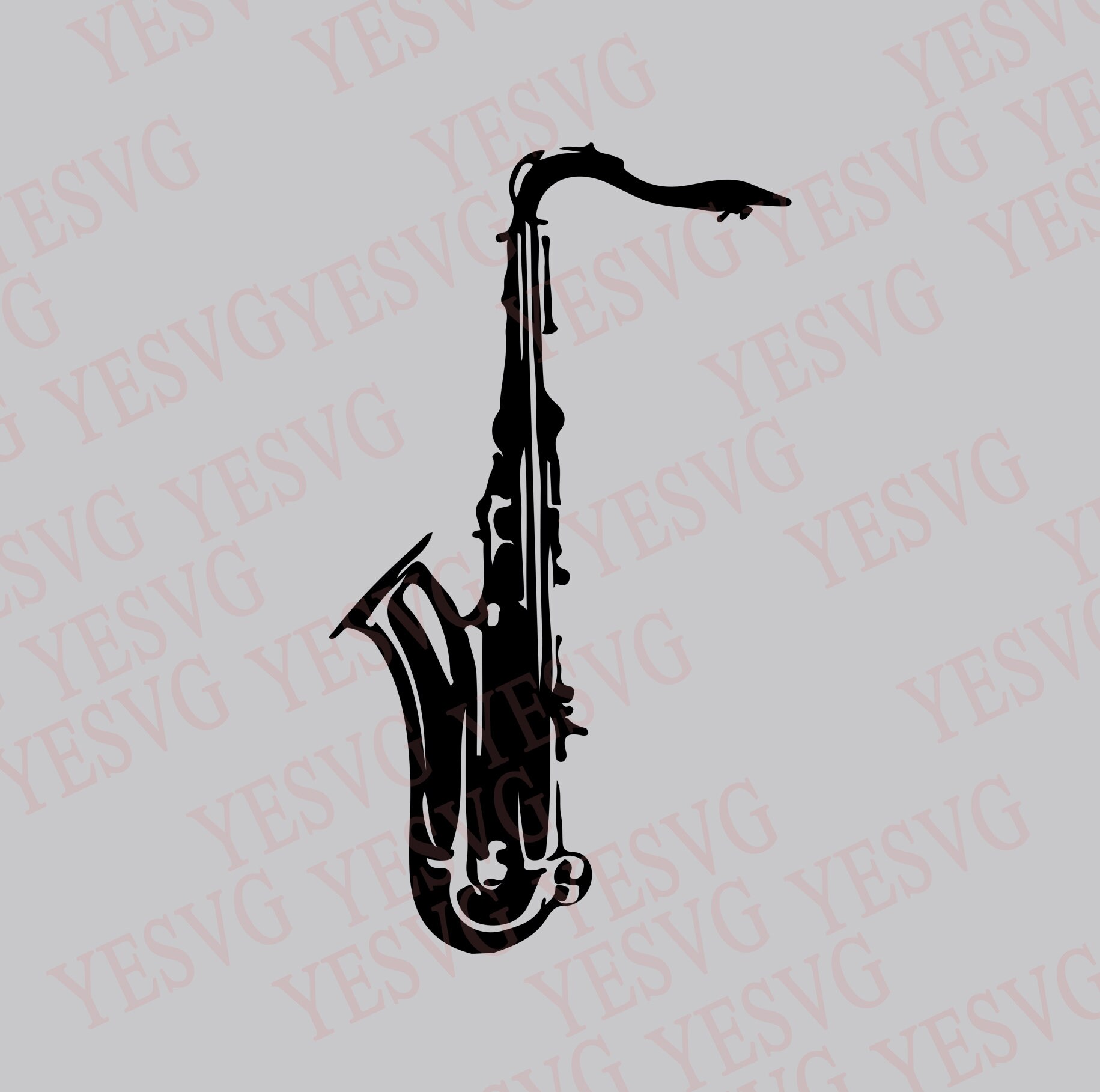 Saxophone svg Sax Vector image Jazz Music Brass instrument Etsy
