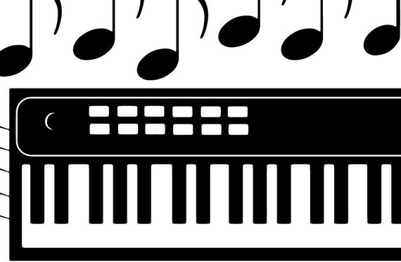 Download Keyboard Svg Synthesiser Vector Piano Keys Clipart Music Etsy