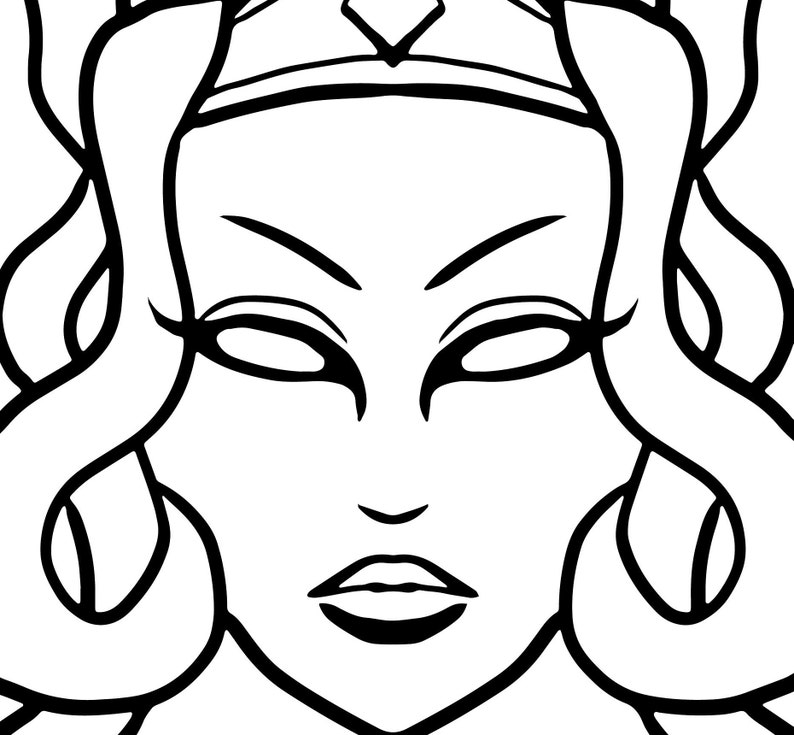 Medusa cricut svg vector gorgon clipart clip art greek | Etsy