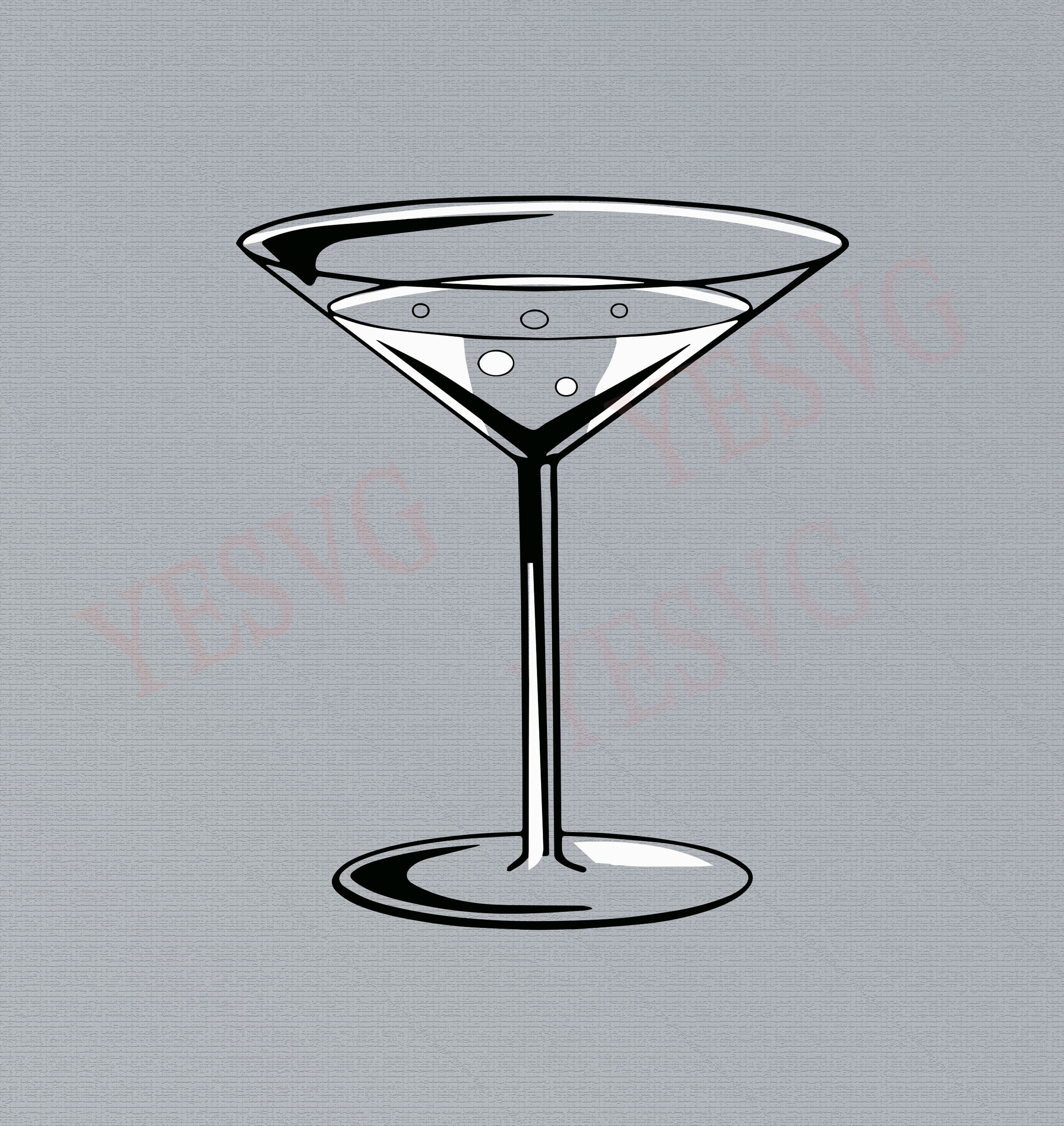 Martini Glass Svg, Cocktail Glass Clipart, Cut File for Cricut, Silhouette  Cut Files, Instant Download, Digital Download (Instant Download) 