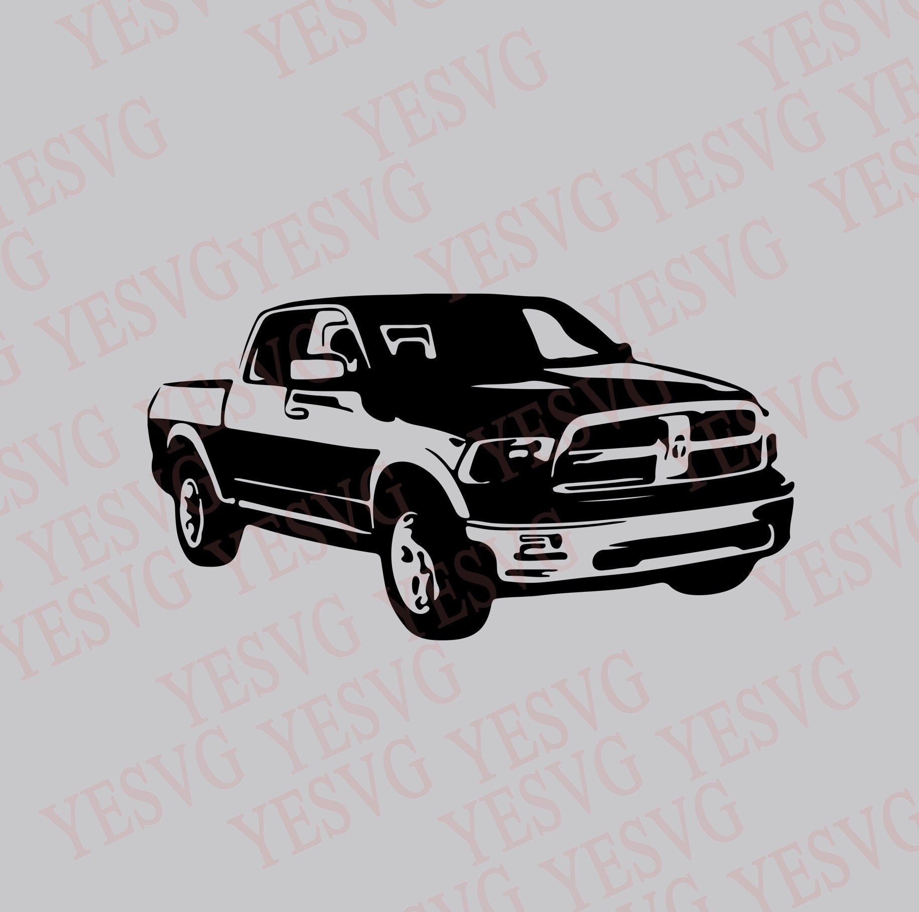 Download Dodge Ram Suv Truck Svg Pick Up Vector 4x4 Off Road 1500 Etsy