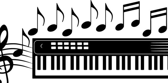 Synthesizer Flat Music Piano Keyboard Vector : image vectorielle