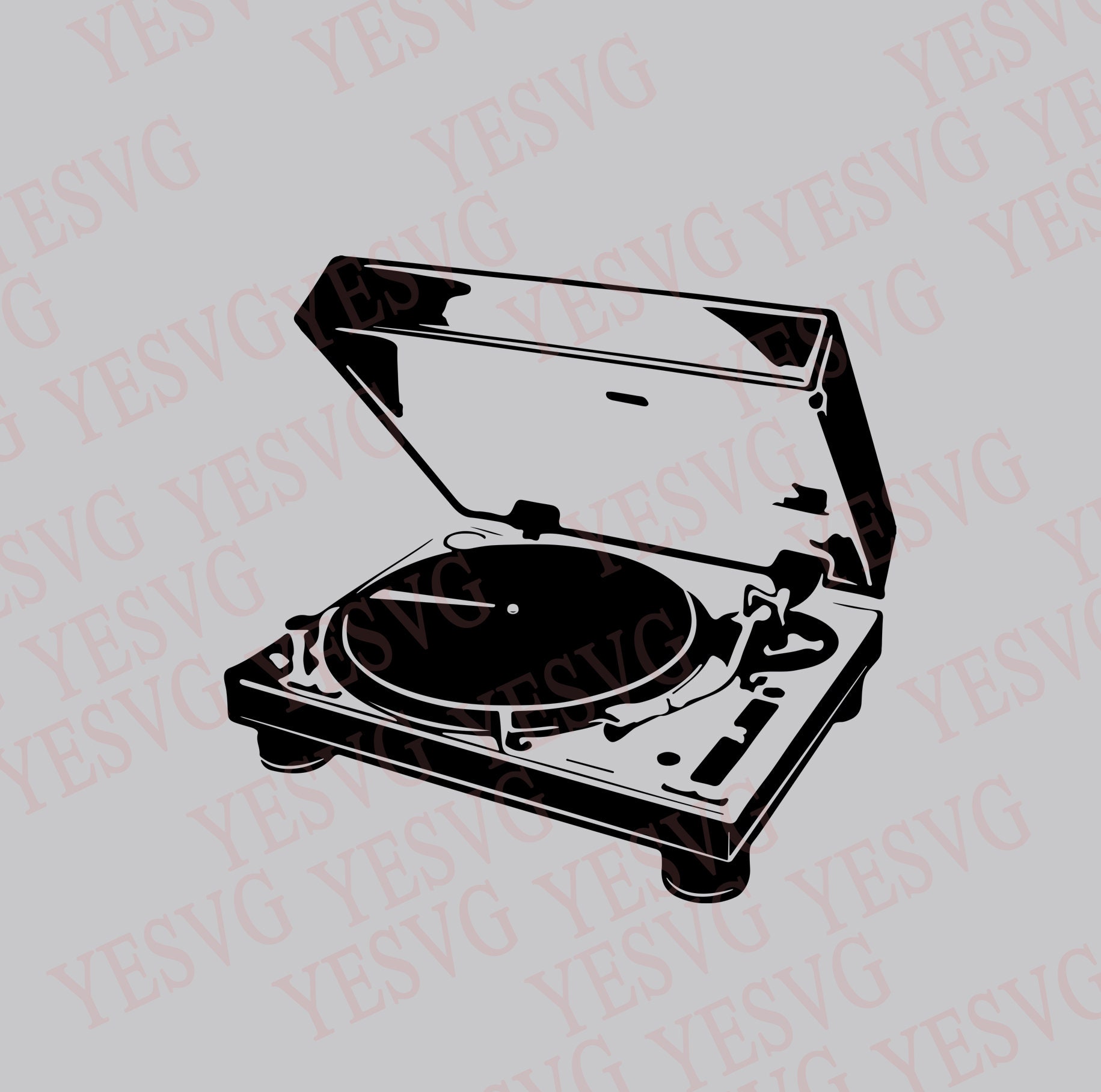 Download Record Player Svg Turntable Vector Turn Table Turn Table Disco Dj Clipart Album Vinyl Lp Graphic