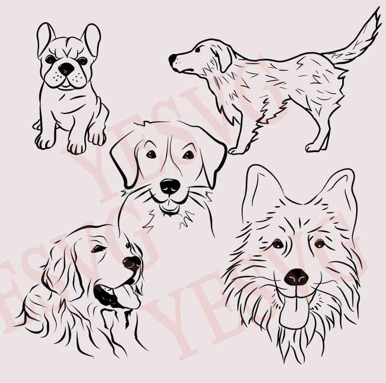 Download Dog SVG bundle Cute dog collection Cut files for Cricut | Etsy