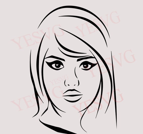 Download Woman S Face Svg File Woman Face Svg Female Face Svg Etsy