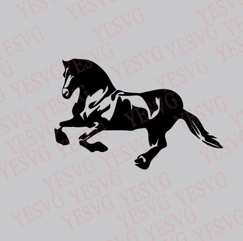 Galloping Horse SVG Race Horse Stallion Vector Gelding Etsy