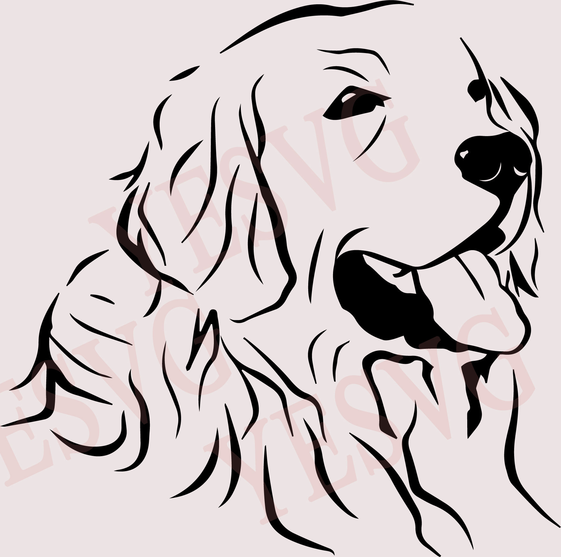 Dog Svg Golden Retriever SVG File Dog Head Svg Clipart Dog - Etsy