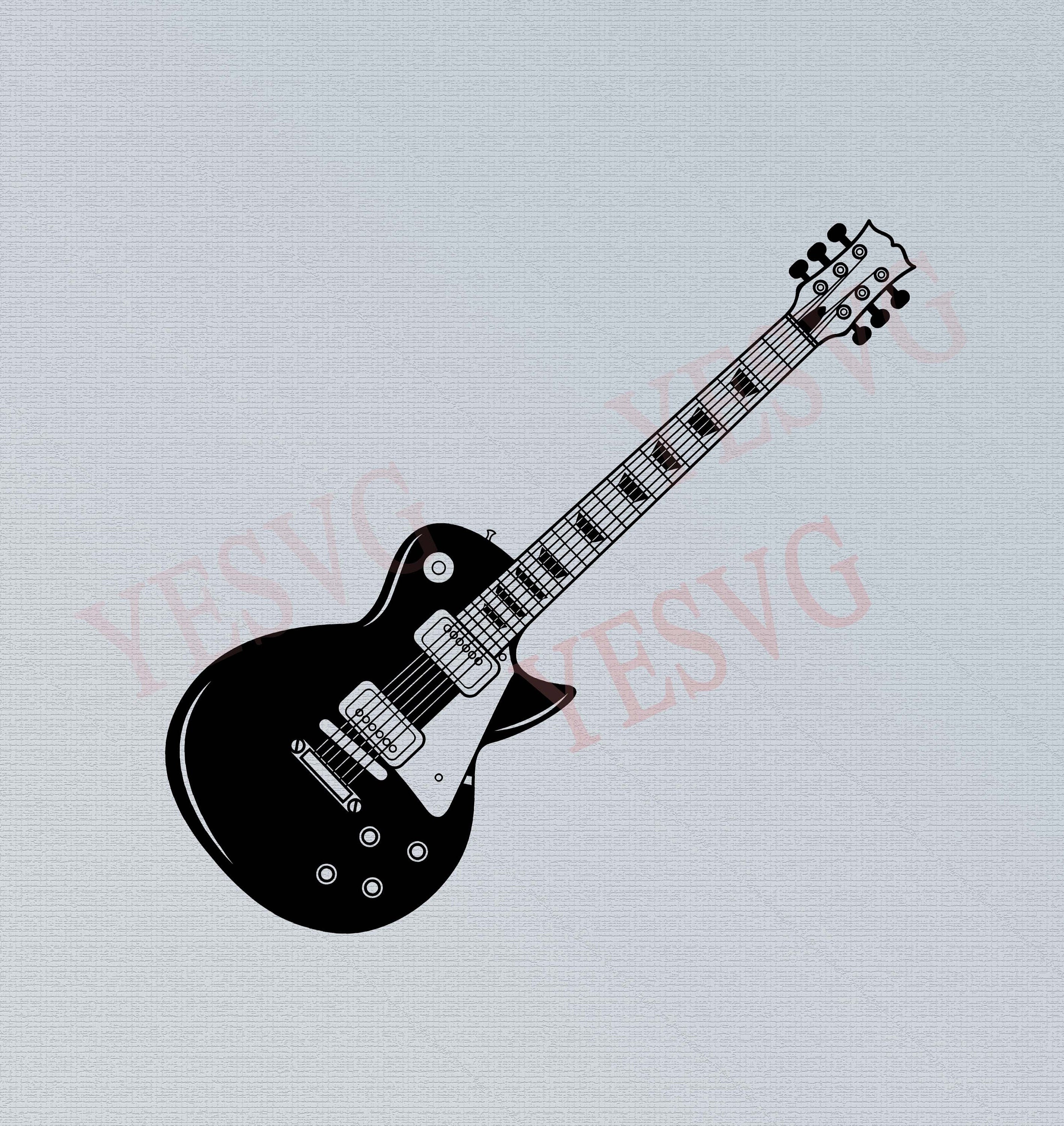Download Gibson Les Paul Electric Guitar Svg File Guitar Clipart Cut Etsy
