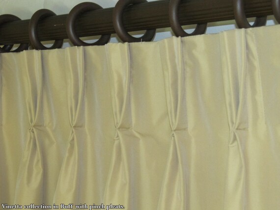 Faux Taffeta Silk Curtains Robert Allen S Vinetta Etsy