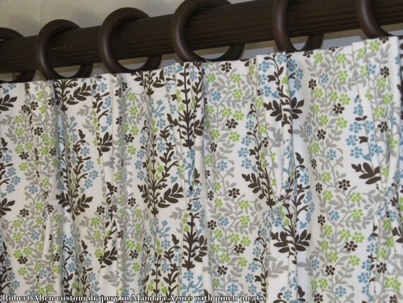 100 Cotton Patterned Curtains Robert Allen Designer Fabric Etsy