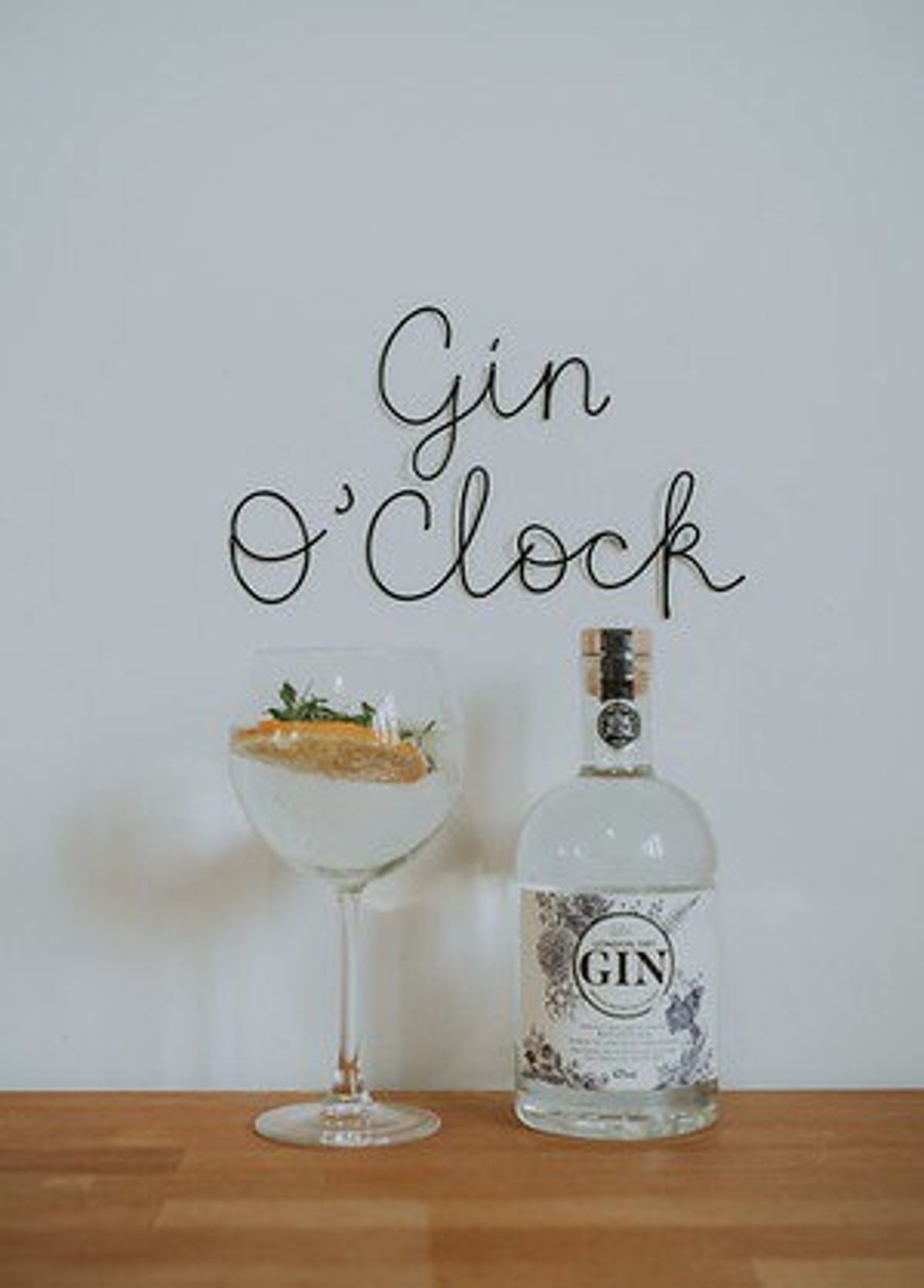 Wire gin O'clock' Sign Handmade Wire Words Names Etsy