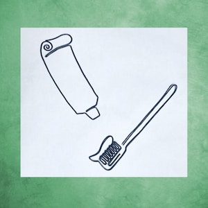 Zahnbürste und Zahnpasta handgemacht aus Draht, Metall Wandkunst, lustiges Geschenk, Badezimmer