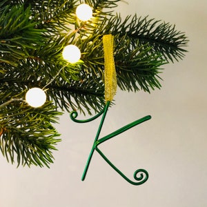 Initial Christmas Tree Decoration, personalised keepsake image 7