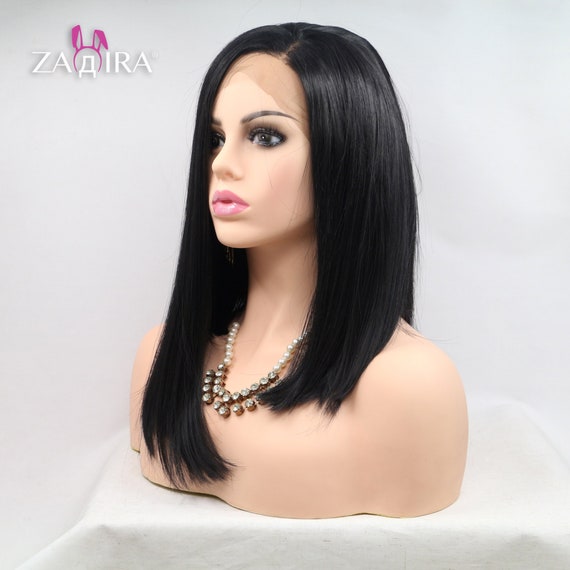 asymmetrical bob lace front wig