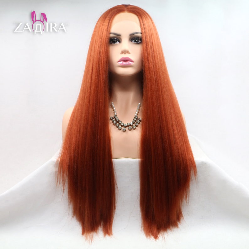 Long Dark Red Cosplay Party Straight Wigs 60cm Fashion Hair Wigs