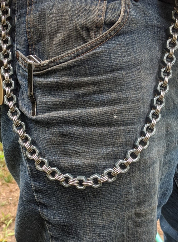 DOUBLE HEAVY FLEUR DE LYS WALLET CHAIN