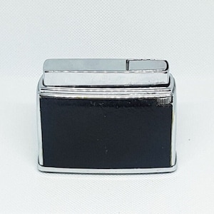 Vintage negro Leither mesa grande encendedor FISHER butano encendedor hecho en 1950 - encendedor vintage - encendedor japonés - encendedor coleccionable