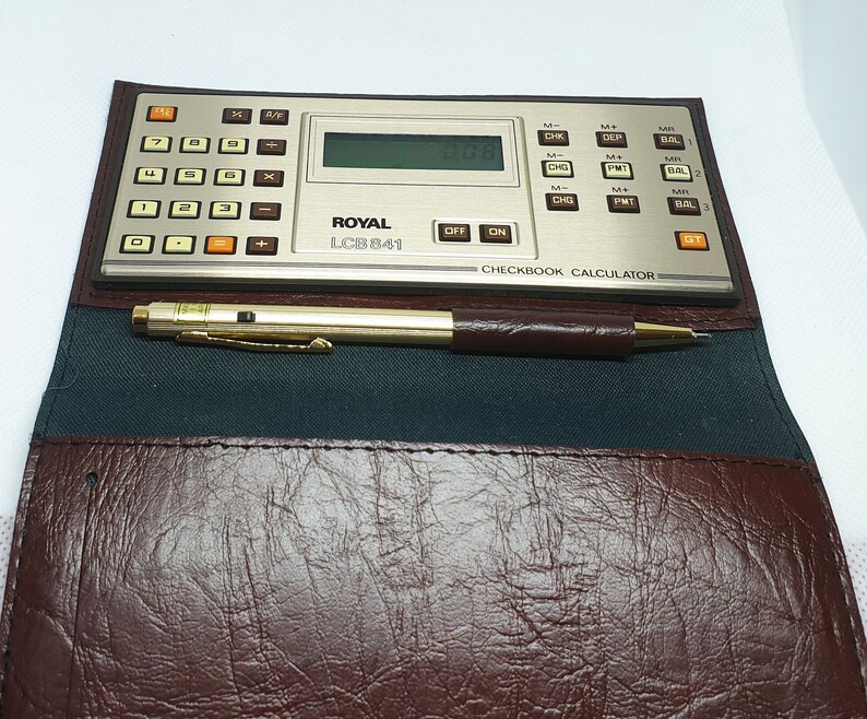 Vintage Royal LCB 841 Checkbook Calculator With Case and Pen Etsy UK