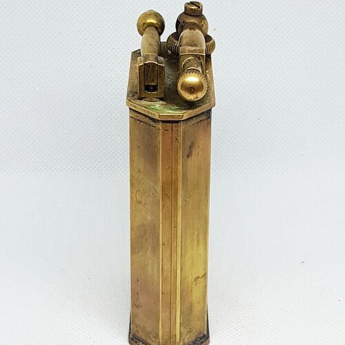 Vintage POLAIRE shops Working Brass WWII Table Llighter - Lift arm - French lighter - Collectible lighter - Lovely item - Gift Idea