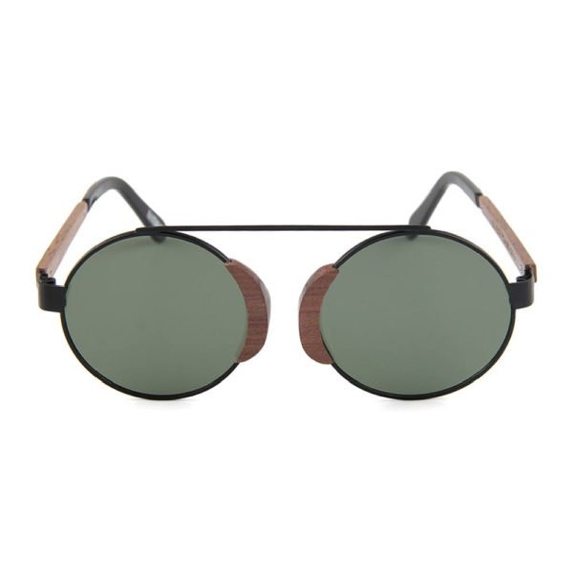 Zinj Walnut Wood Frame and Arms With Matt Black Metal Detail Etsy