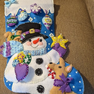 Finished Bucilla Christmas Stocking