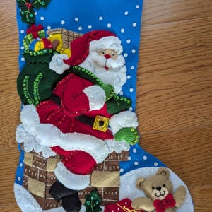 Finished Bucilla Christmas Stocking